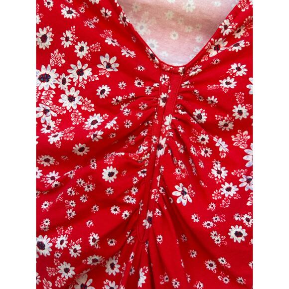 Free People Intimately Cinch Up‎ Bodysuit in Cherry Combo Sz XS - Picture 5 of 11